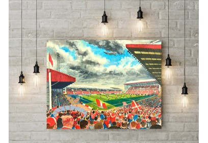 Pittodrie Stadium Fine Art Canvas - Aberdeen FC